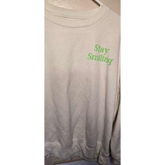 Freeze Stay Smiling Sweatshirt Size XL Novelty Positivity Happy Emoji - Picture 2 of 5